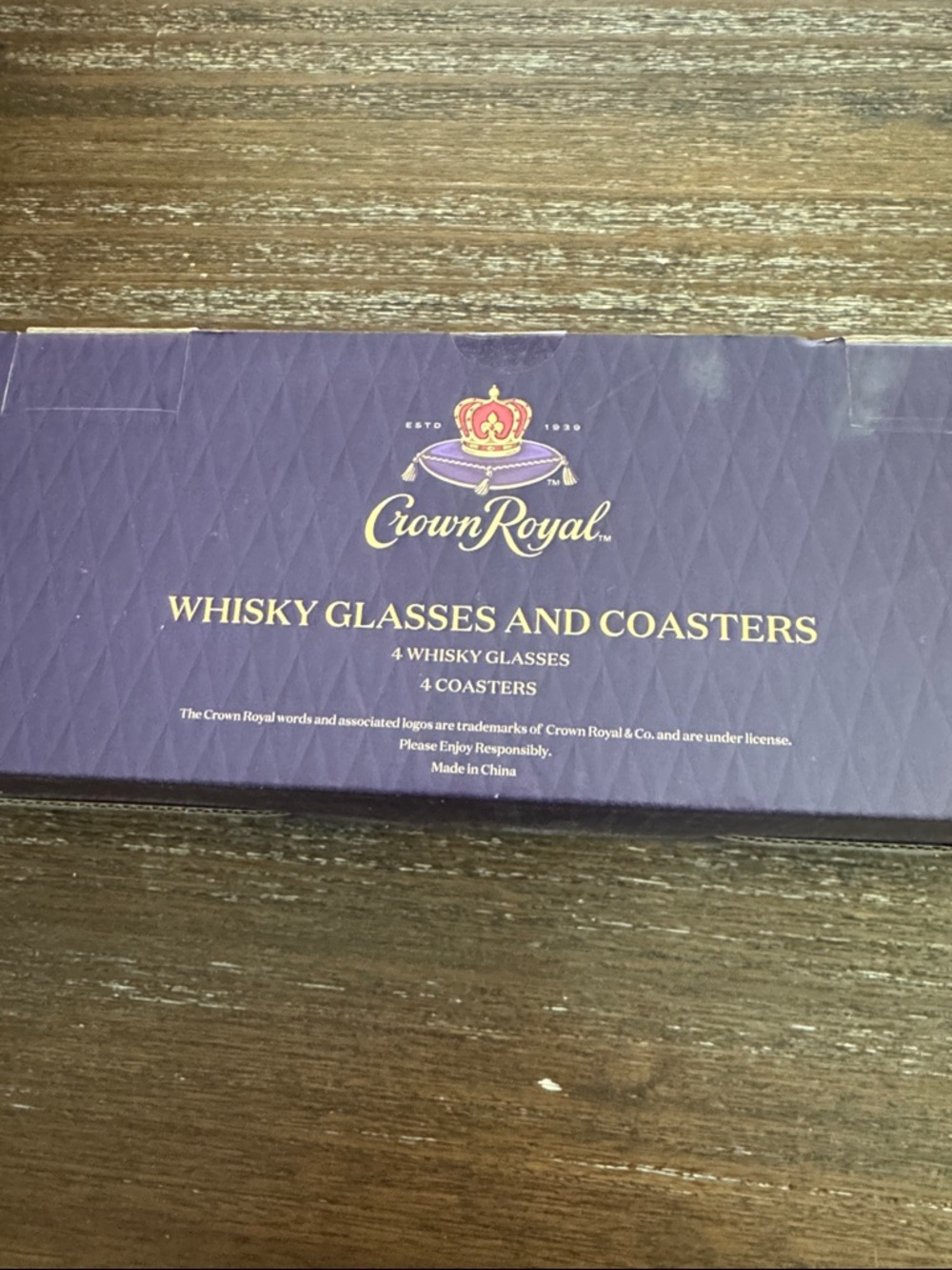Crown Royal Whiskey Glasses and Coasters Set - Picture 4 of 4